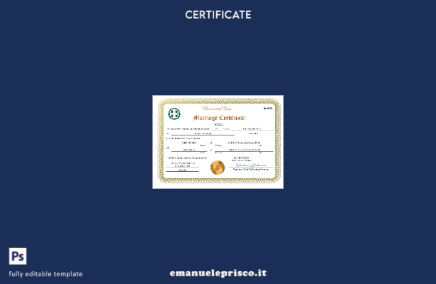 Certificato di matrimonio greco in stile verificato Modello Word e PDF